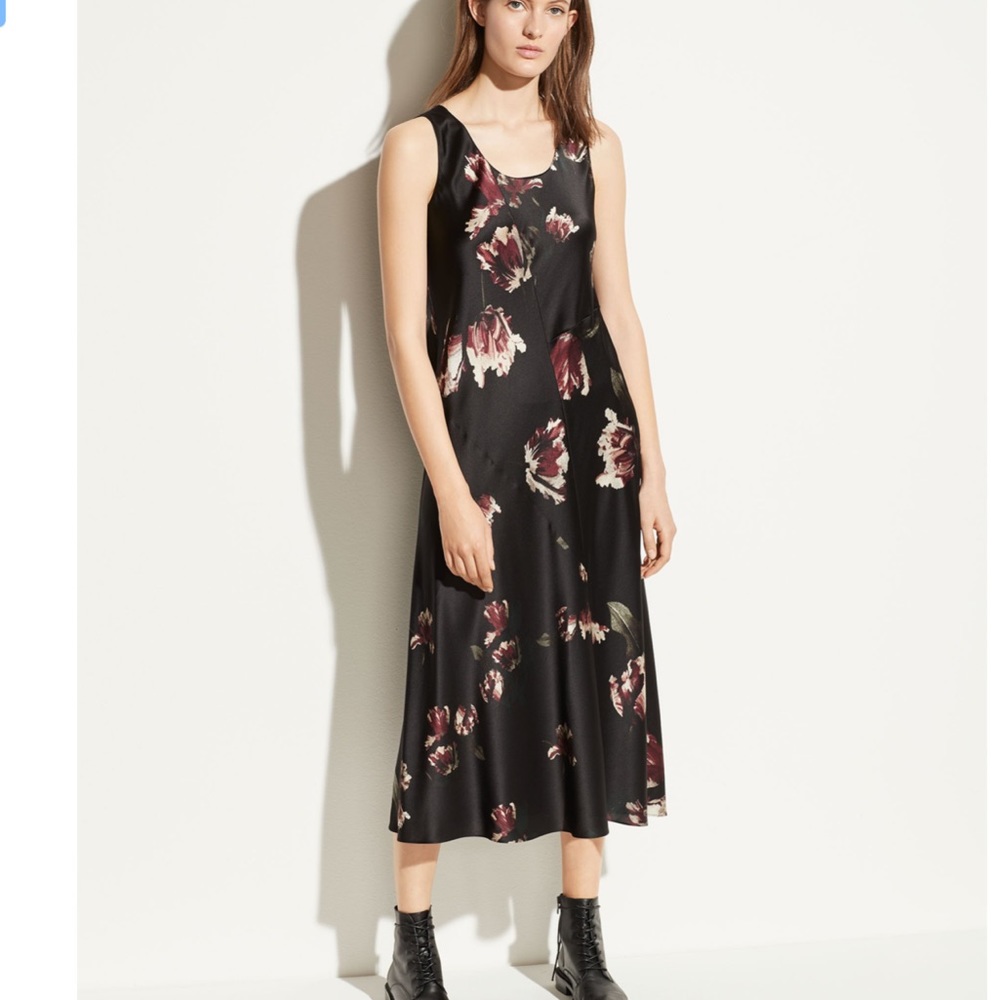 NWOT Vince silk slip floral dress